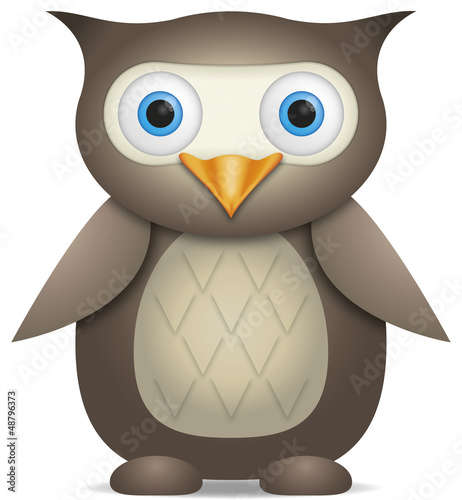 Vector: kleine Eule mit blauen Augen kleine Eule mit blauen Augen