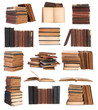 Old books isolated on white