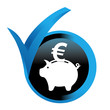 épargne sur bouton validé bleu
