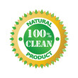 Vector Green 100 % Natural Label .