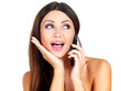 Woman gossiping on her mobile