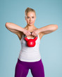 Girl and kettlebell