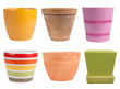 Foto: Flower pots isolated on white Flower pots isolated on white