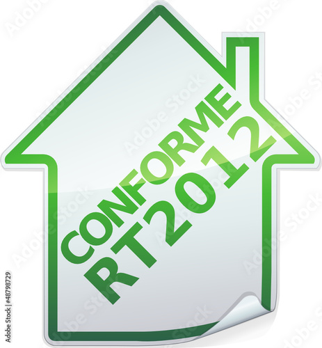 Vector: Sticker des bâtiments conforme RT 2012 (détouré) Sticker des bâtiments conforme RT 2012 (détouré)