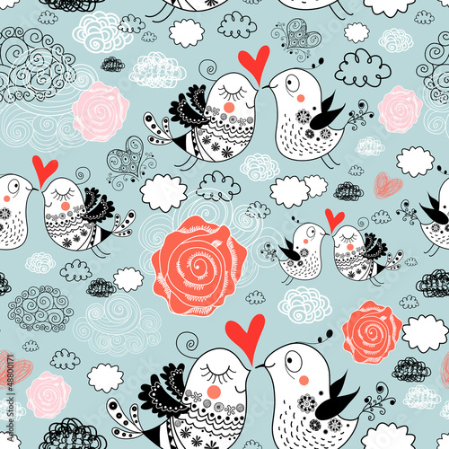 Vector: texture of love birds texture of love birds