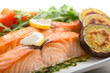 roasted salmon fillets with sweet potatoes
