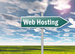 Signpost "Web Hosting"