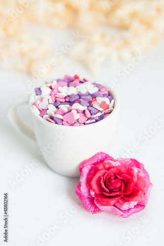 Photo: a cup with decorations a cup with decorations
