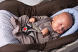 Photo: Baby Boy in Safety Seat Baby Boy in Safety Seat