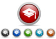 graduation vector icon set