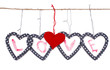 hearts with the word love