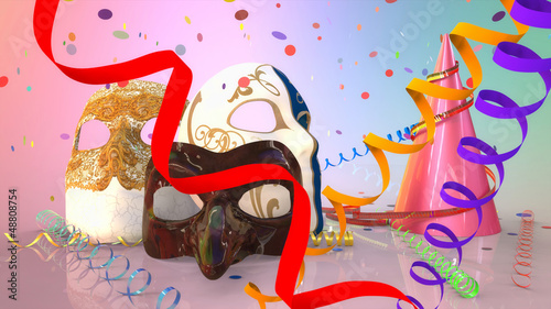 Illustration: Máscaras de carnaval Máscaras de carnaval