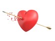 Smitten heart by cupid