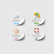 Vintage icons set with sticker