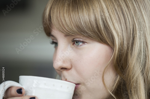 Photo: Young Woman with Beautiful Blue Eyes Young Woman with Beautiful Blue Eyes