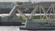 Flood Barrier with passing ferry