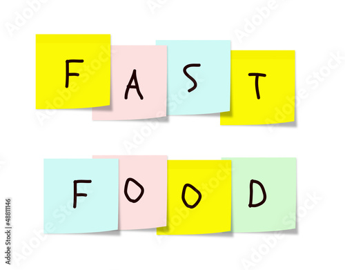 Illustration: Fast Food Sticky Notes Fast Food Sticky Notes