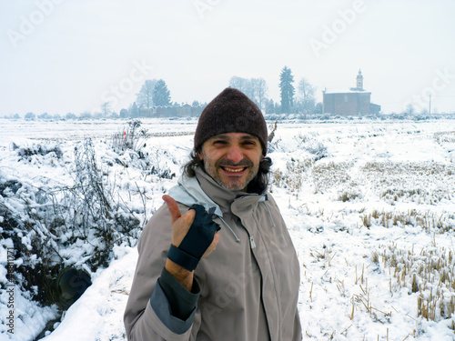 Photo: smiling man ok gesture smiling man ok gesture