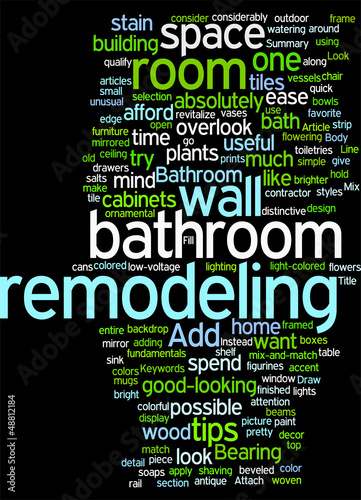 Vector: Bathroom remodeling tips Concept Bathroom remodeling tips Concept