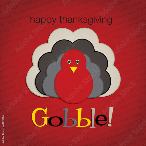 Vector: Hiding turkey felt Thanksgiving card in vector format. Hiding turkey felt Thanksgiving card in vector format.