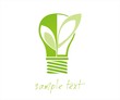 bulb, light , electricity, leaves, Eco friendly green icon