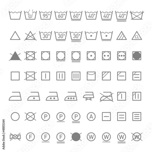 Vector: Laundry symbols Laundry symbols