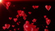 Heart-Shaped Ballons Flying (Red)