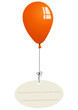 Nachricht mit Ballon