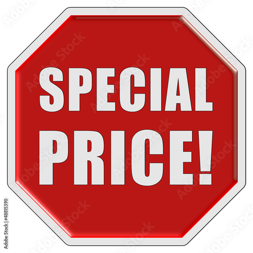 Illustration: Stopschild rot SPECIAL PRICE! Stopschild rot SPECIAL PRICE!