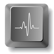 Cardiogram. Vector computer key.