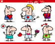 valentines day themes cartoon illustration
