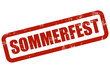 Grunge Stempel rot SOMMERFEST