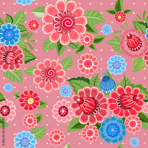 Vector: Flower texture seamless Flower texture seamless