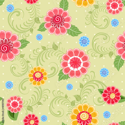 Vector: Flower texture seamless Flower texture seamless