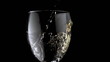 White wine pouring into wine glass