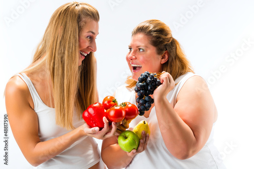 Photo: Healthy eating - women, fruits and vegetables Healthy eating - women, fruits and vegetables