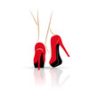 Logo sexy legs, high-heeled shoes # Vector