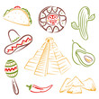 Mexico, Mexiko, Maya, design elements, vector set