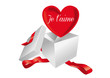 Vector: Coeur Saint Valentin Je t'aime Coeur Saint Valentin Je t'aime