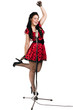 Photo: Pin-up girl singing a song Pin-up girl singing a song