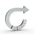 3d Icon Pfeil siler