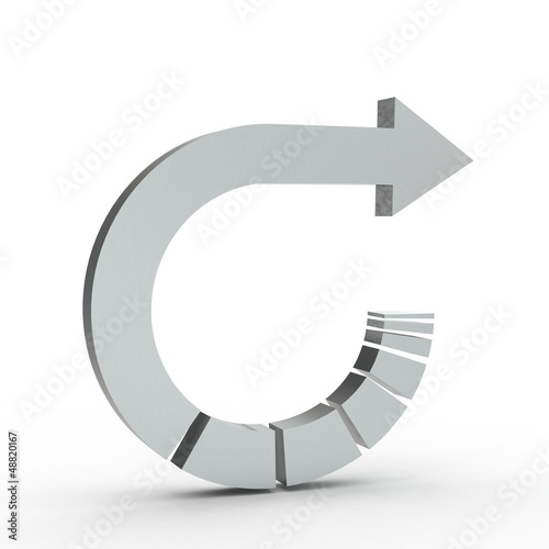 Illustration: 3d Icon Pfeil siler 3d Icon Pfeil siler