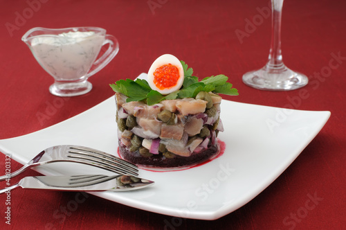 Photo: Herring tartare with capers and sour cream Herring tartare with capers and sour cream