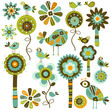 whimsy flowers & birds