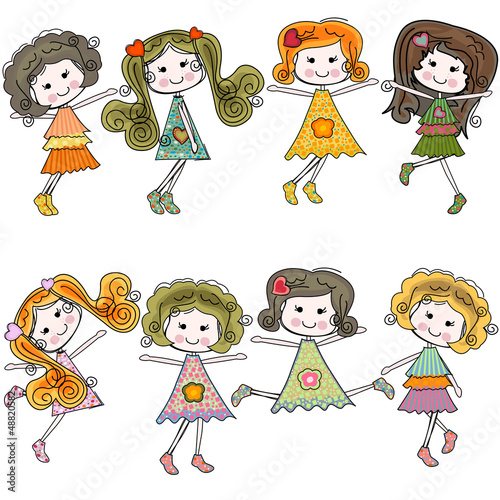 Vector: girls girls