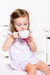 Child having tea