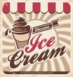 Ice cream retro poster