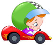 Kid race car driver