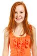 portrait teenager on white background