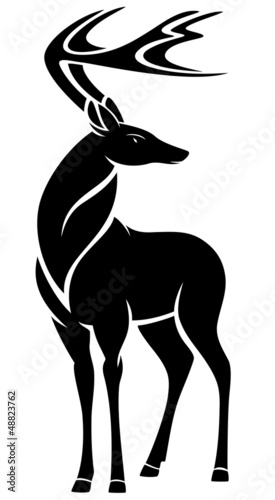 Vector: graceful deer vector design graceful deer vector design
